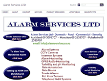 Tablet Screenshot of alarmservices.co.nz